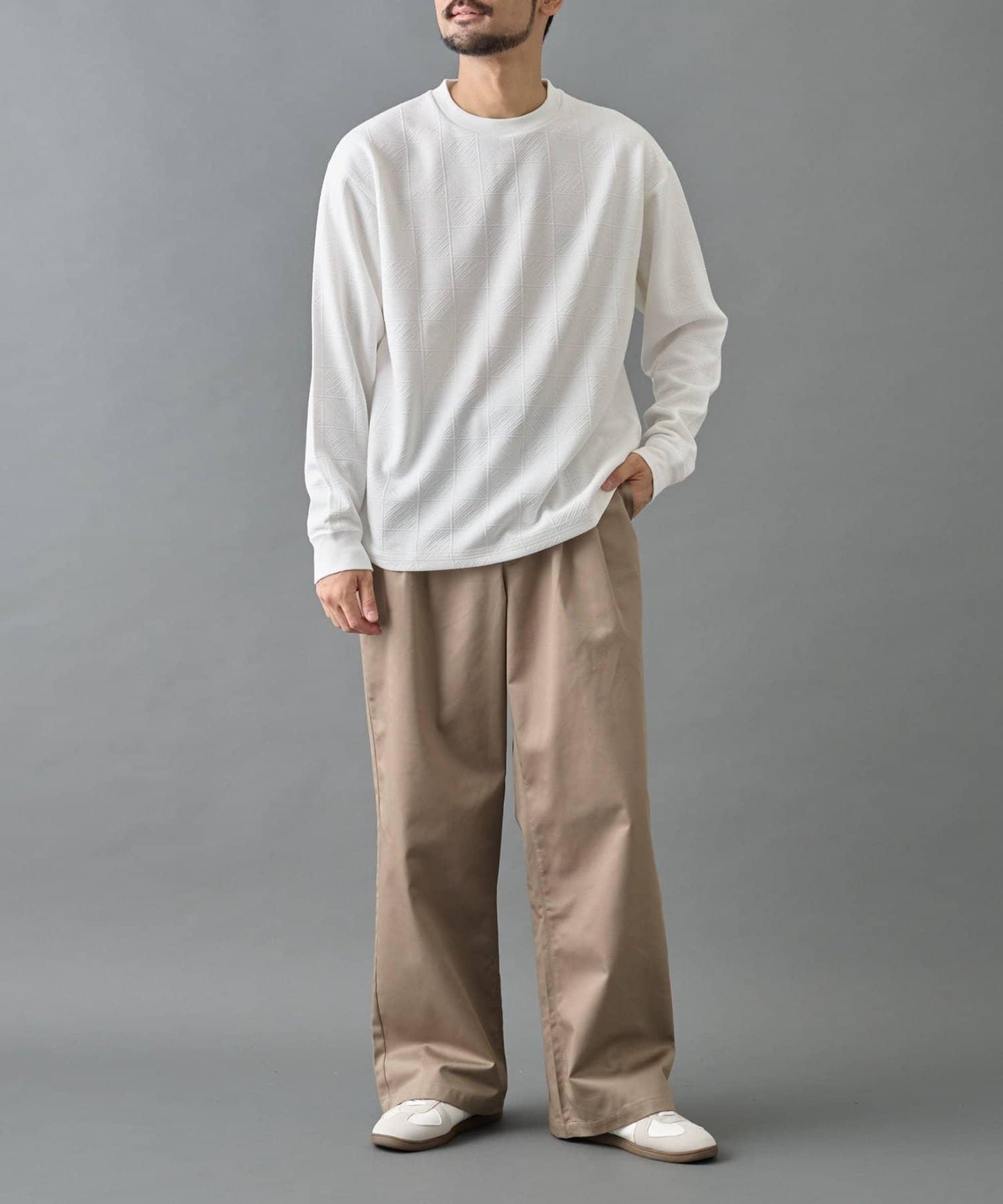 【AW】瓷磚提花長袖T恤