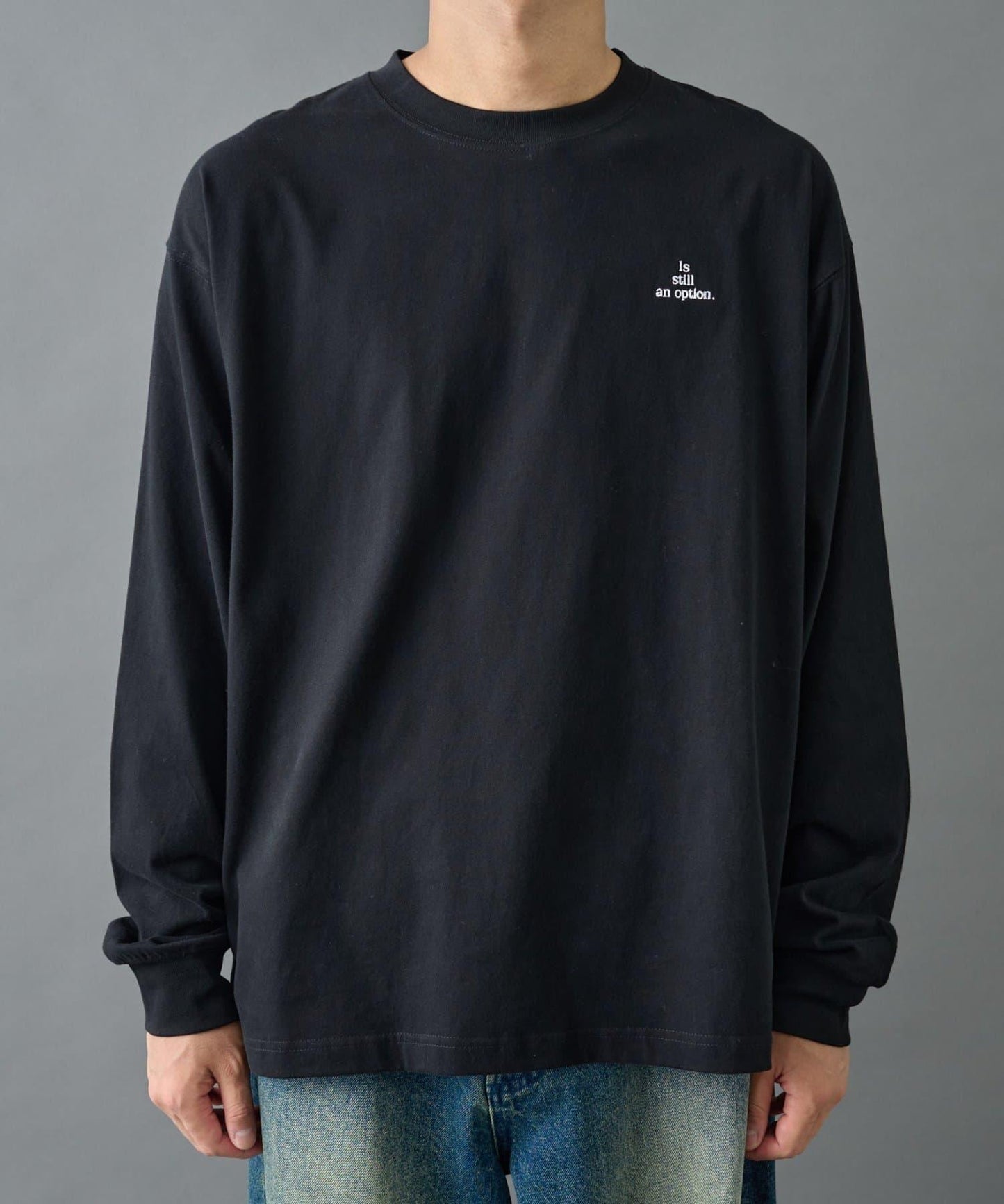 【AW】桃皮絨刺繡長袖T恤