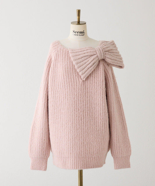 【Seemi.】蝴蝶結針織連衣裙