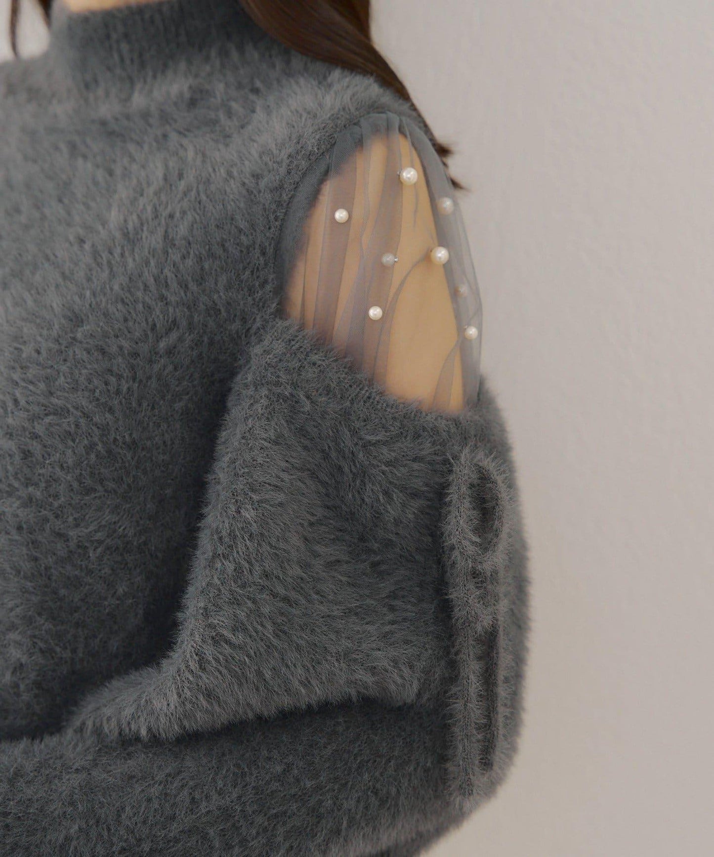 約會或應援活動首選【RMAF】顯身材露膚珍珠針織衫