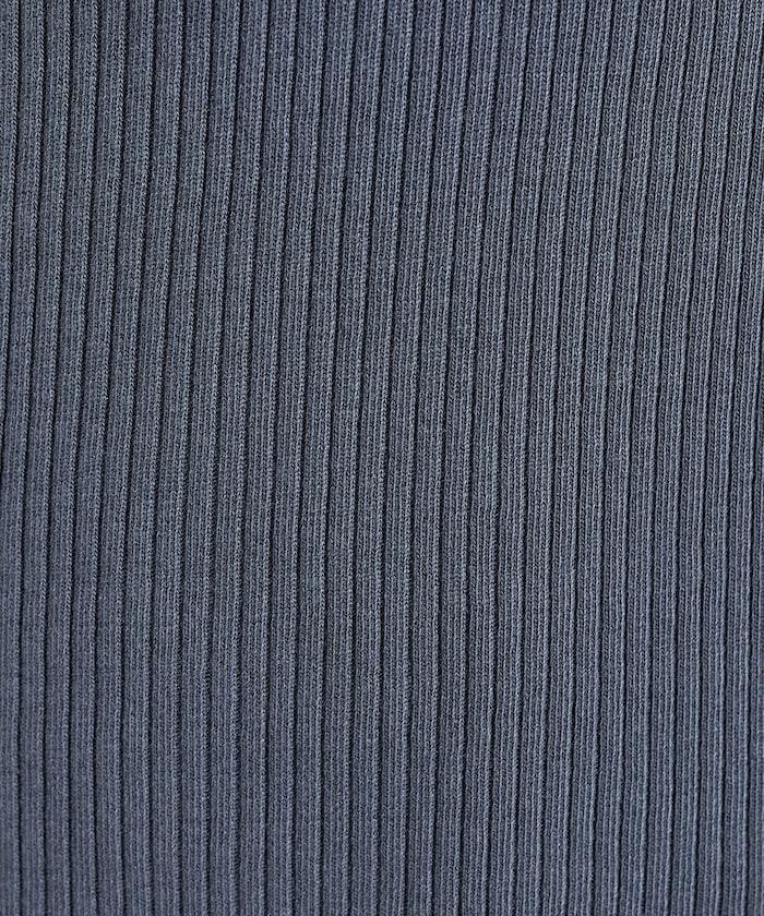 軍風羅紋亨利領長袖T恤