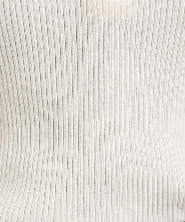 軍風羅紋亨利領長袖T恤