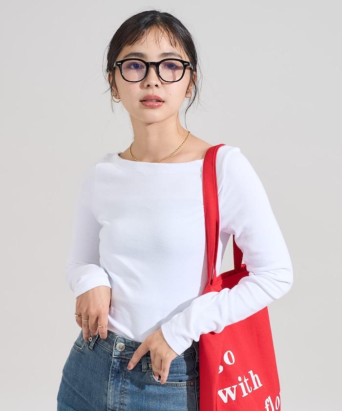 棉莫代爾船領長袖T恤