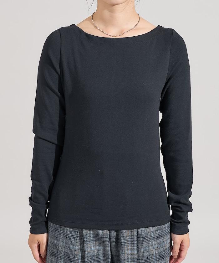 棉莫代爾船領長袖T恤