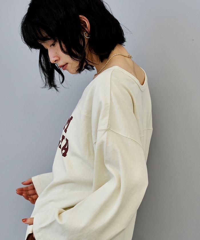 復古風格2way美式橄欖球長袖T恤