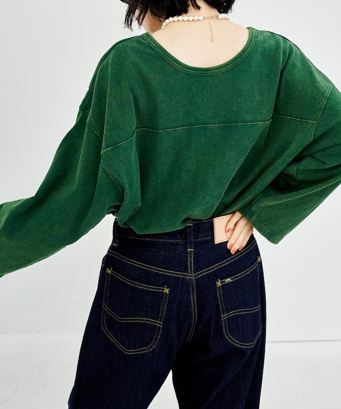 復古風格2way美式橄欖球長袖T恤