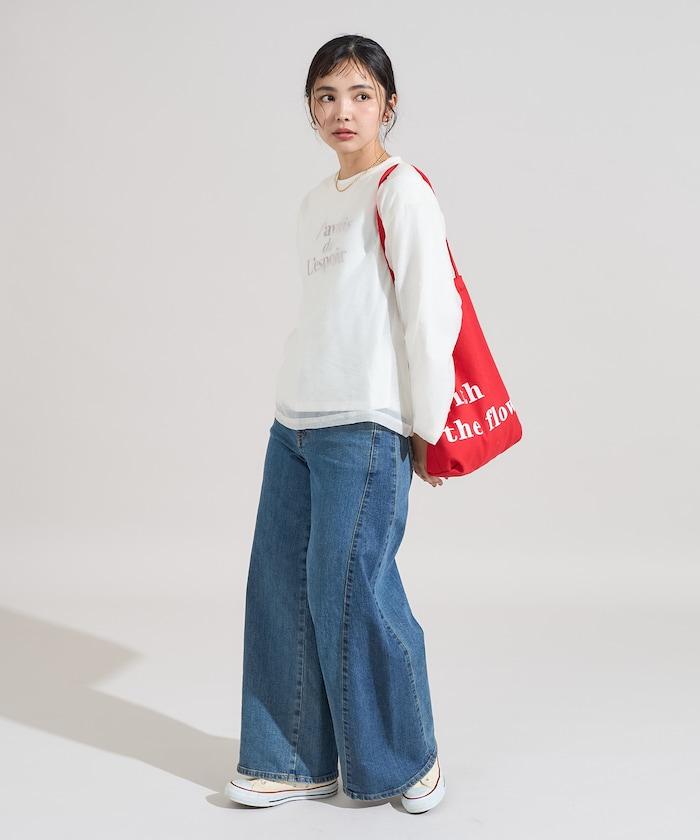 【套裝商品】歐根紗字母T恤套裝