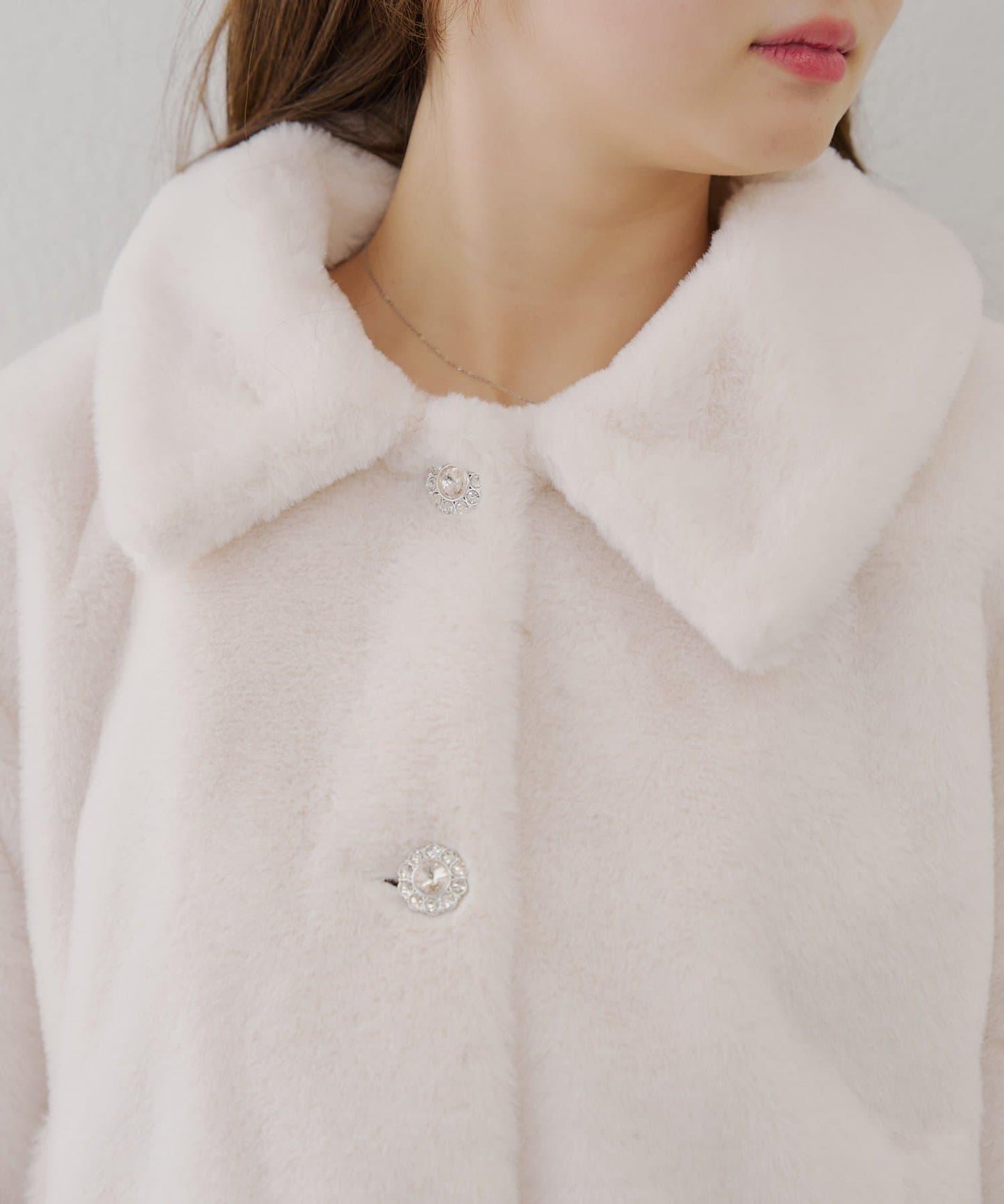 【RMAF】亮片紐扣仿毛外套