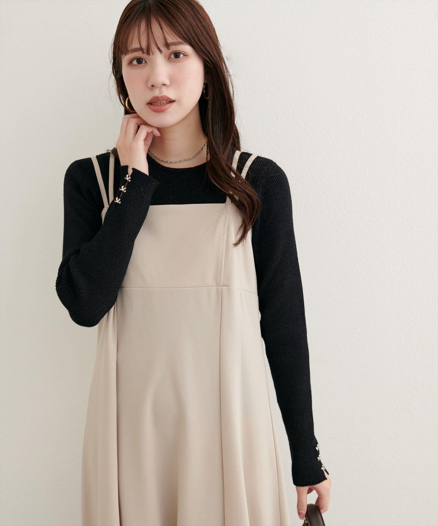 帕爾克羅限定/【mizumami】蝴蝶結裝飾袖針織衫
