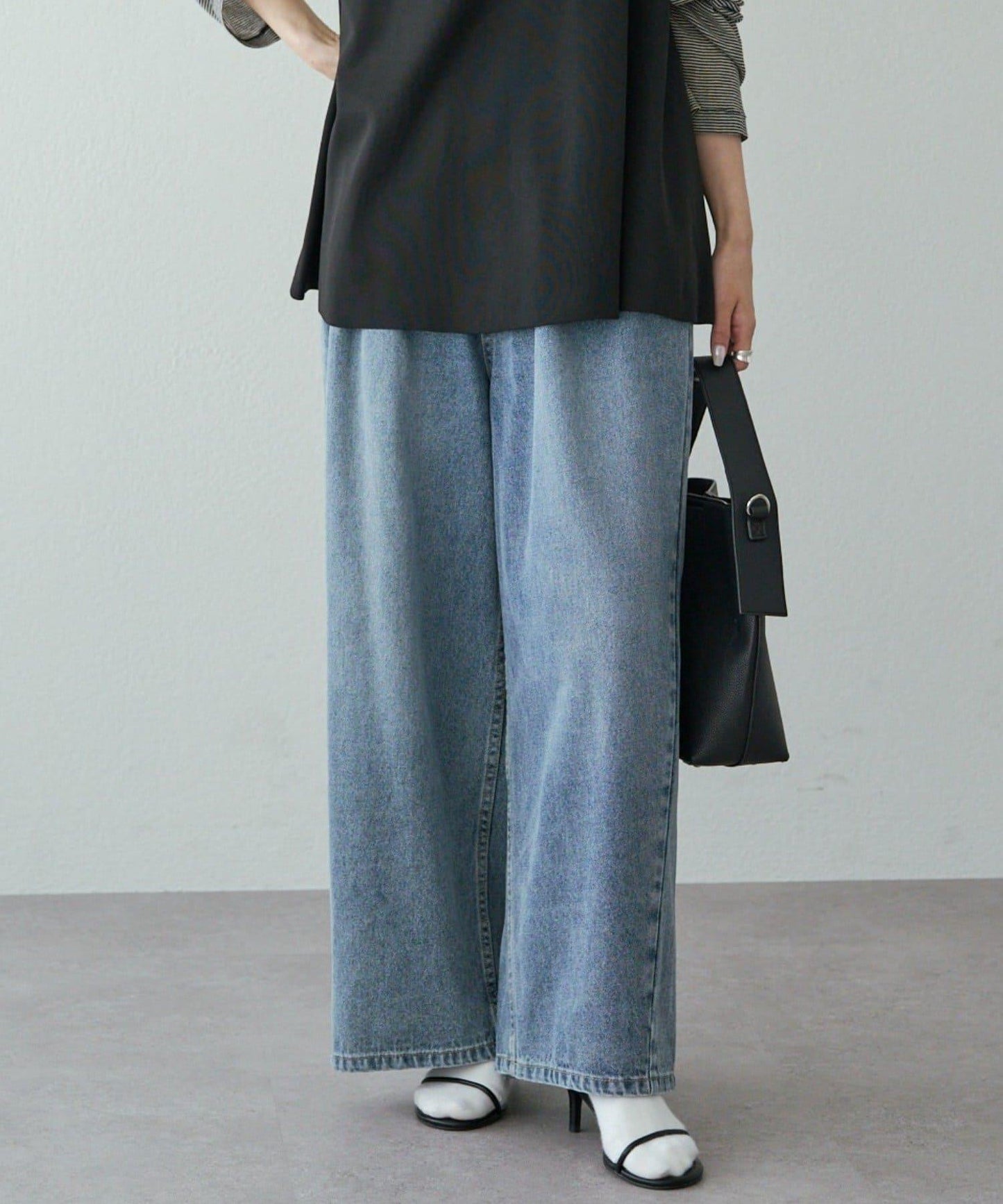 復古風牛仔休閒褲