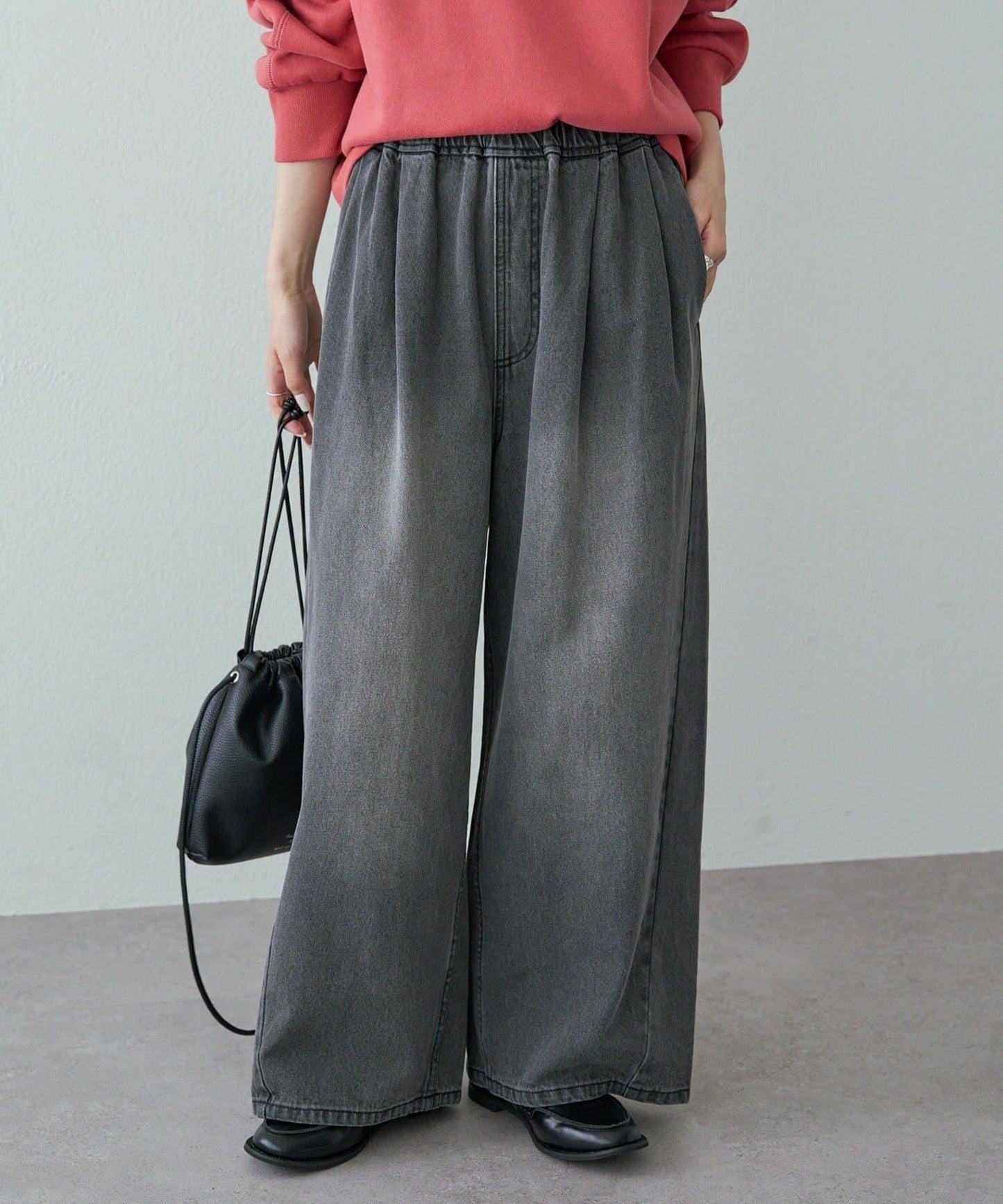 復古風牛仔休閒褲