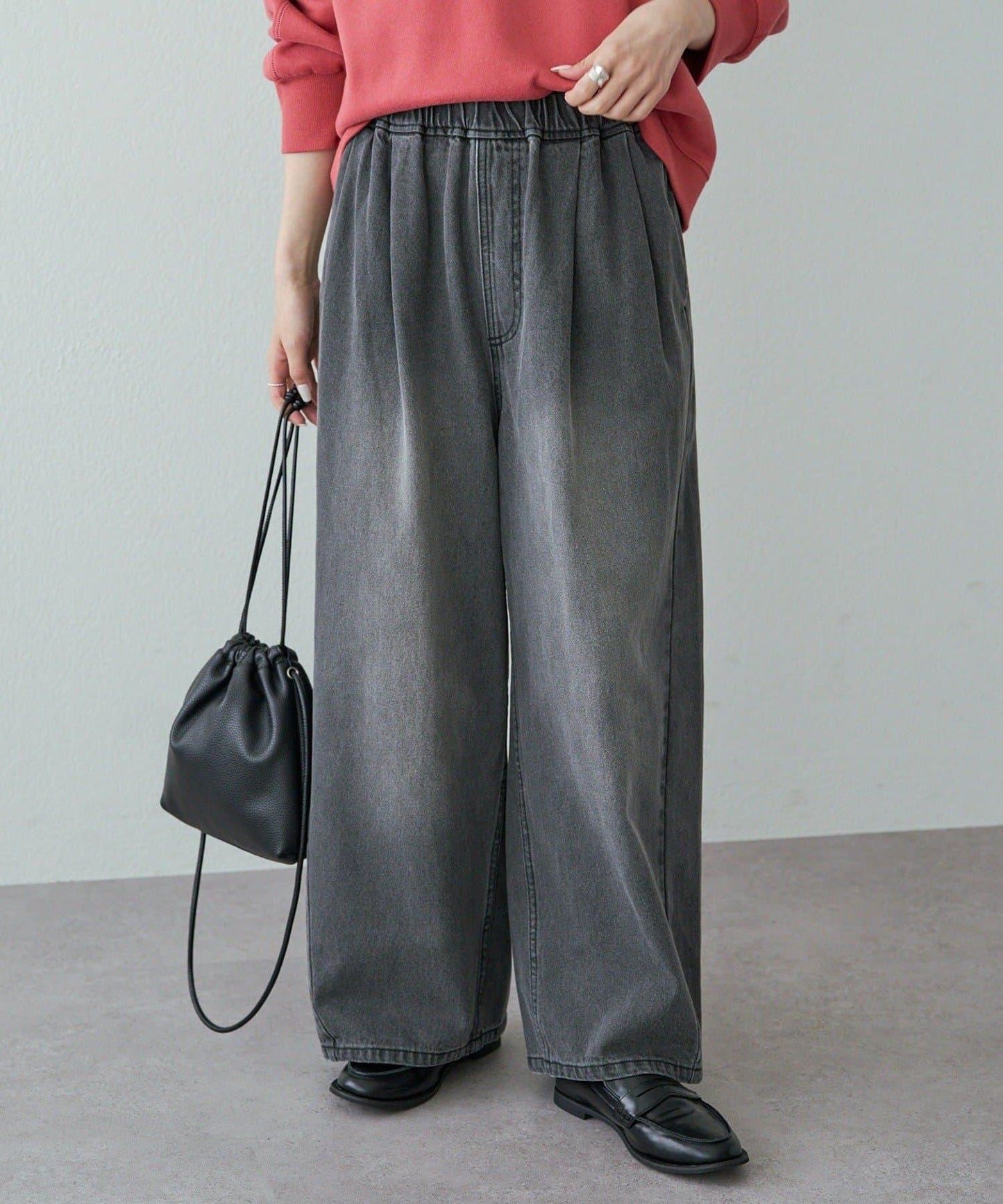 復古風牛仔休閒褲