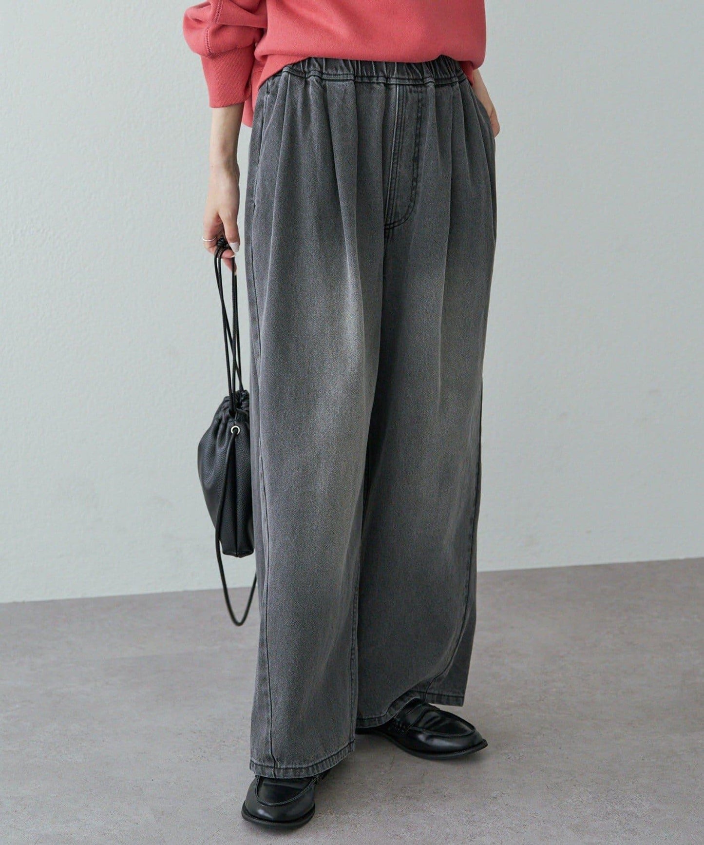 復古風牛仔休閒褲