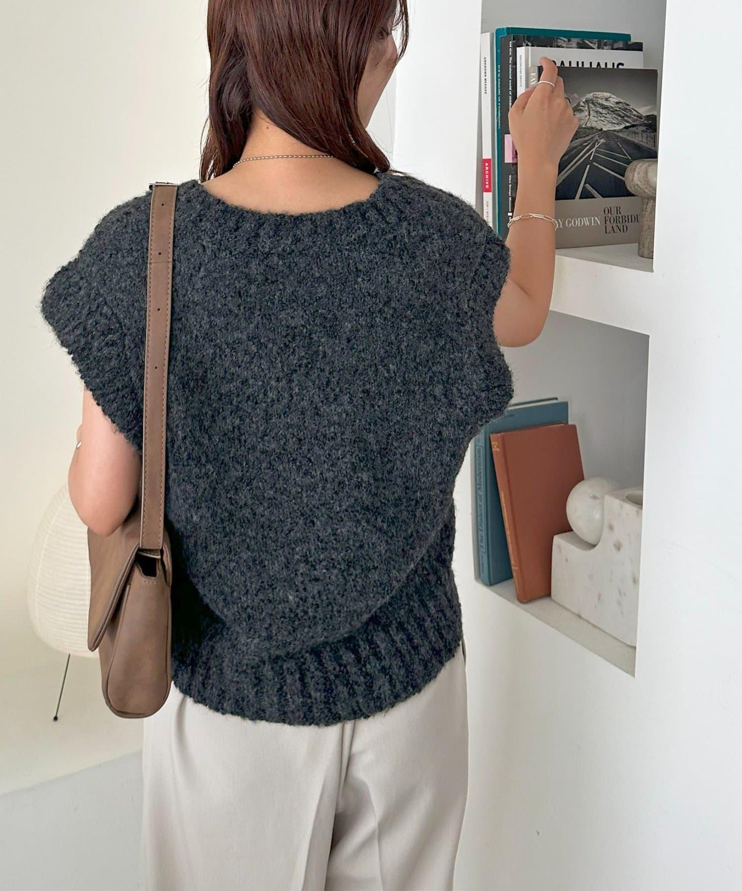 【Discoat】粗斜紋荷葉邊馬甲