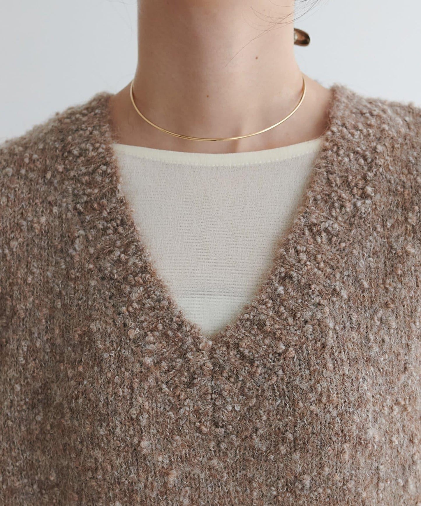 【Discoat】粗斜紋荷葉邊馬甲