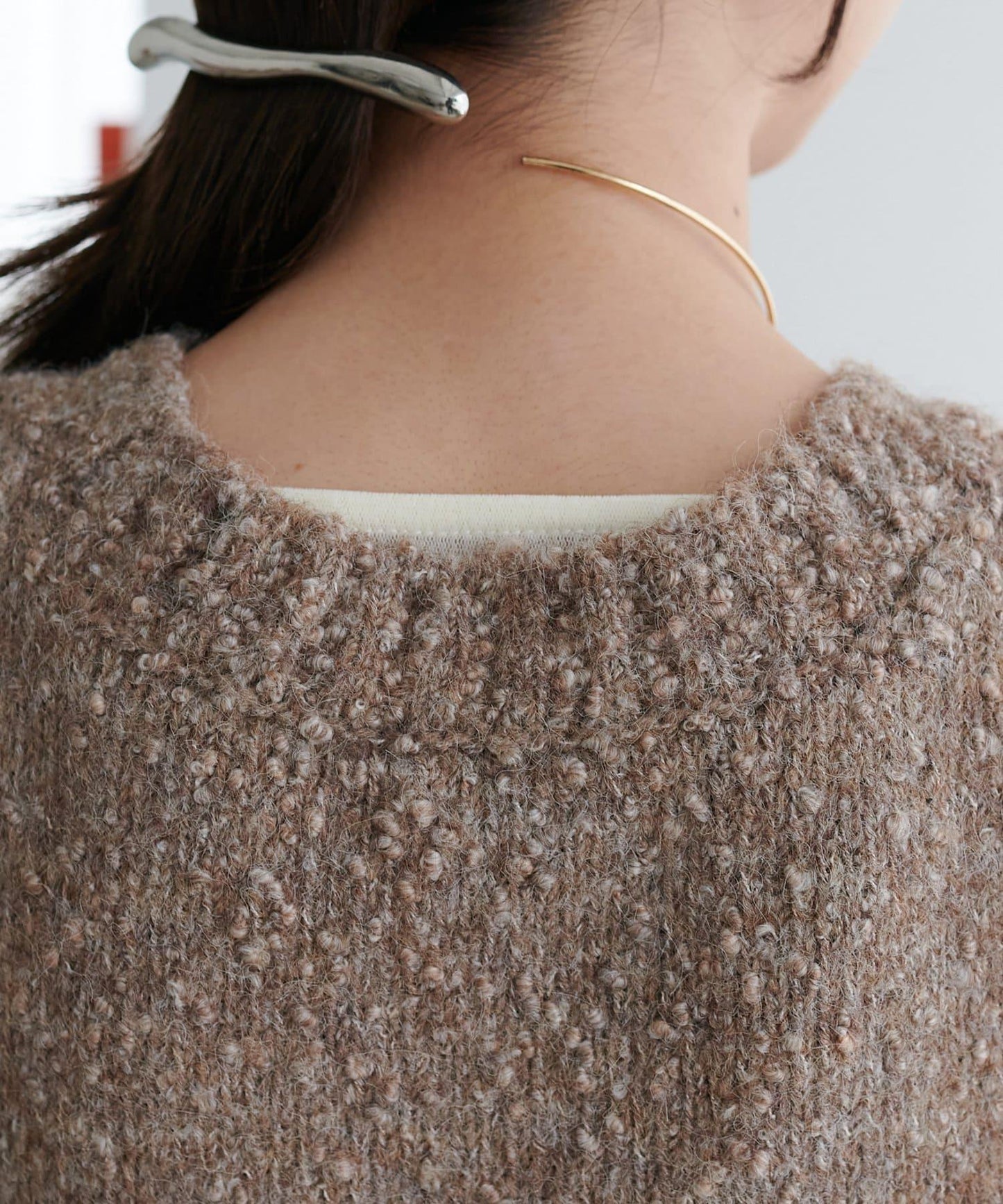 【Discoat】粗斜紋荷葉邊馬甲