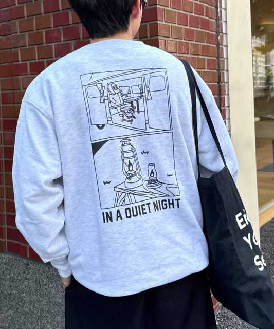 【ojisan】簡約刺繡衛衣圓領衫