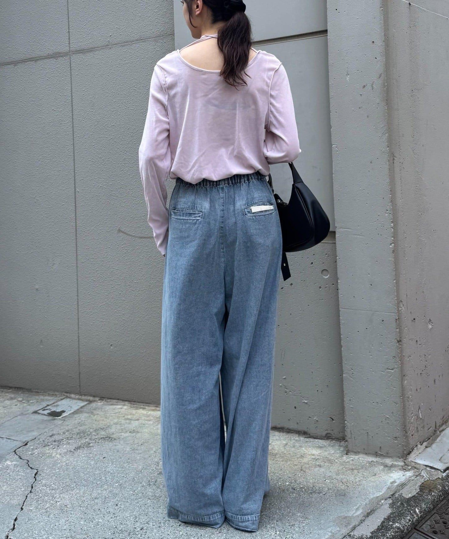 透視植絨復古工藝後系蝴蝶結上衣