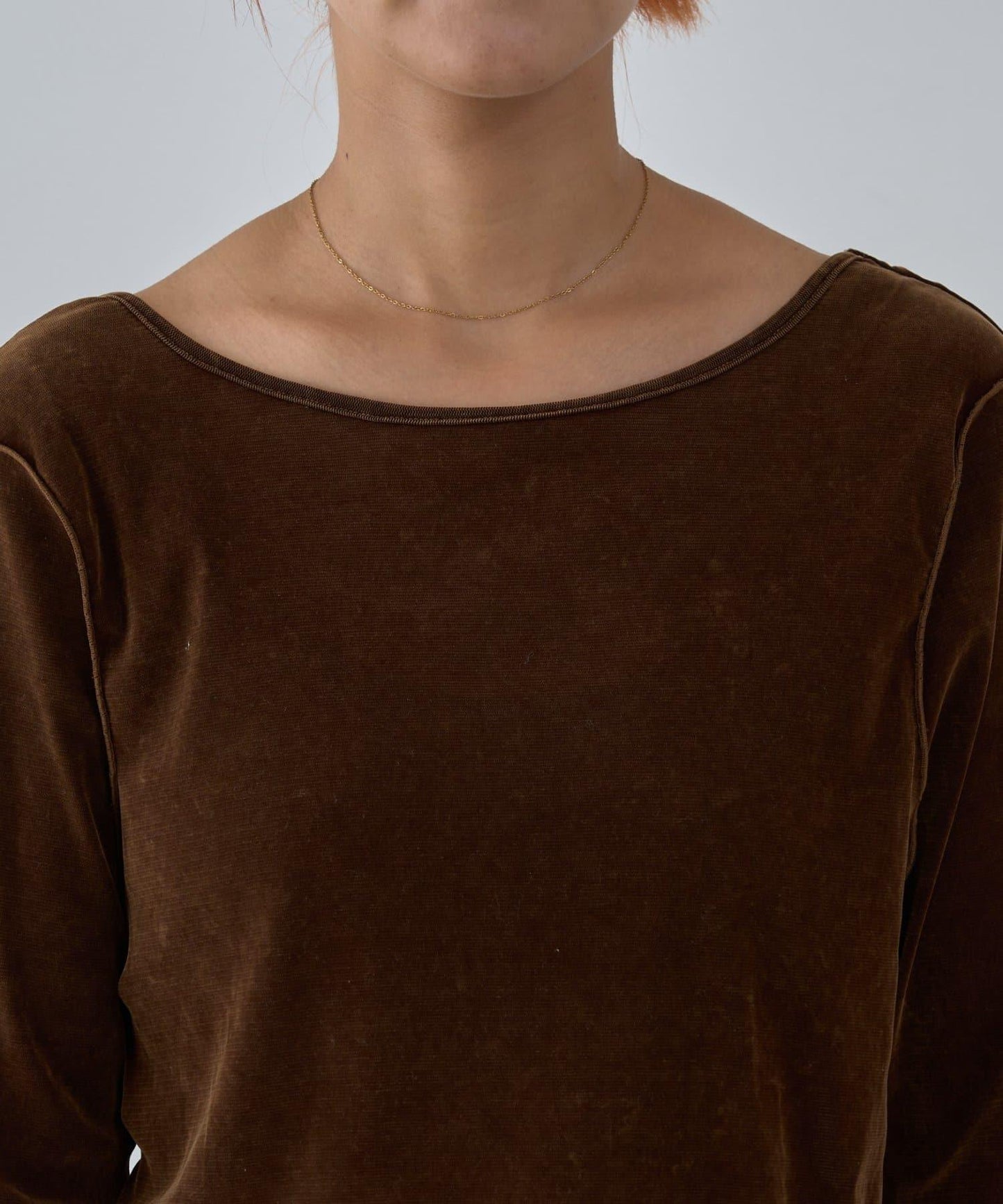 透視植絨復古工藝後系蝴蝶結上衣