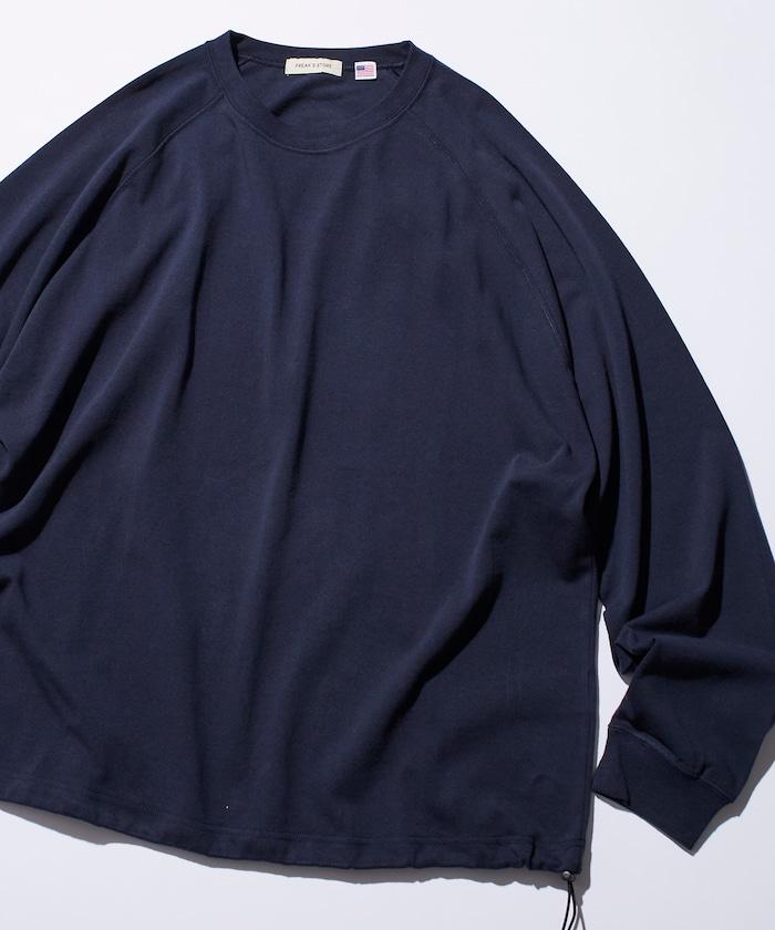 寬鬆版型 美國棉 拼接袖 抽繩 T恤