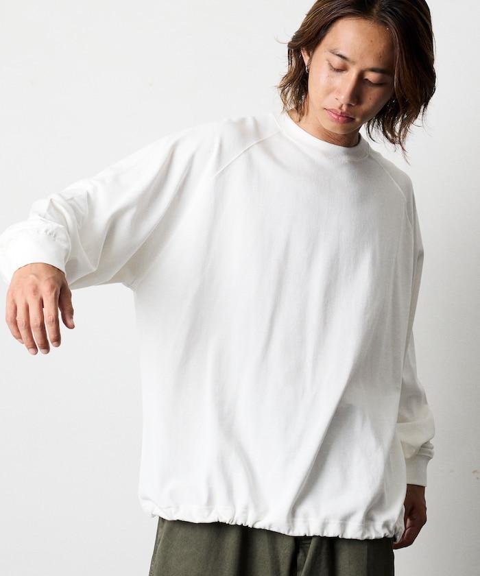 寬鬆版型 美國棉 拼接袖 抽繩 T恤