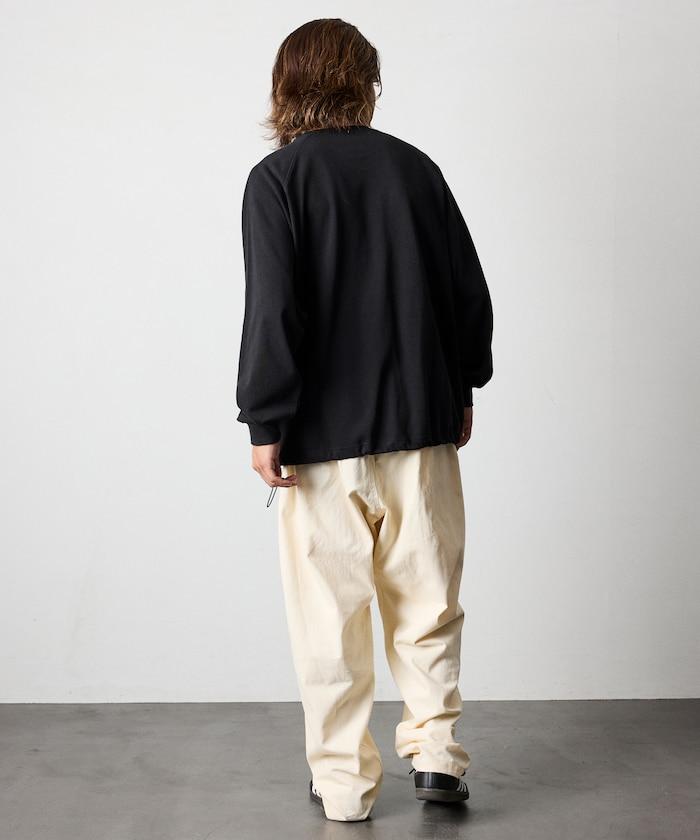 寬鬆版型 美國棉 拼接袖 抽繩 T恤