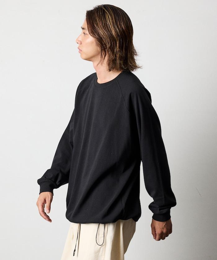 寬鬆版型 美國棉 拼接袖 抽繩 T恤