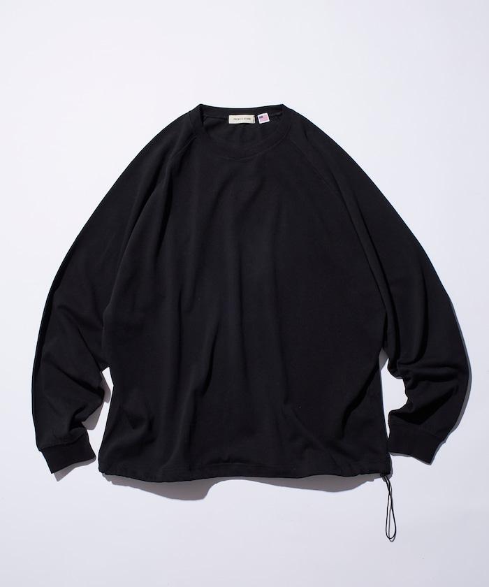 寬鬆版型 美國棉 拼接袖 抽繩 T恤