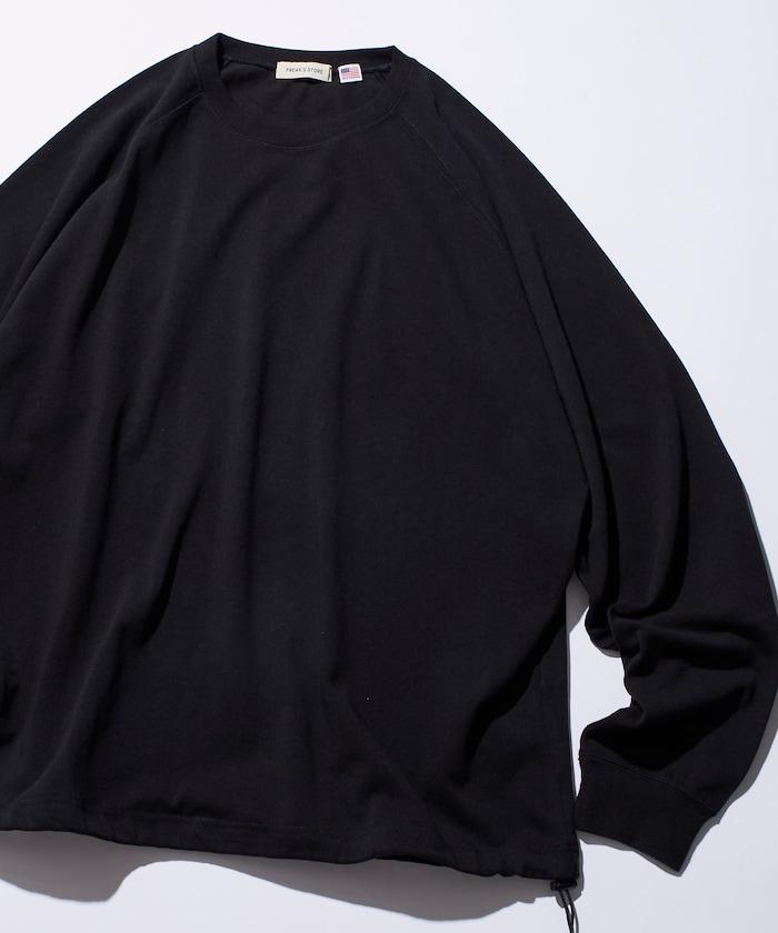 寬鬆版型 美國棉 拼接袖 抽繩 T恤