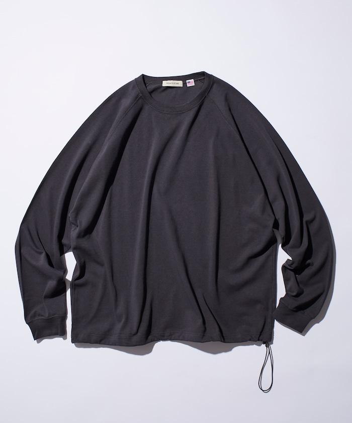 寬鬆版型 美國棉 拼接袖 抽繩 T恤