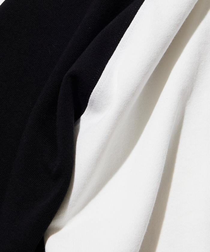 寬鬆版型 美國棉 拼接袖 抽繩 T恤