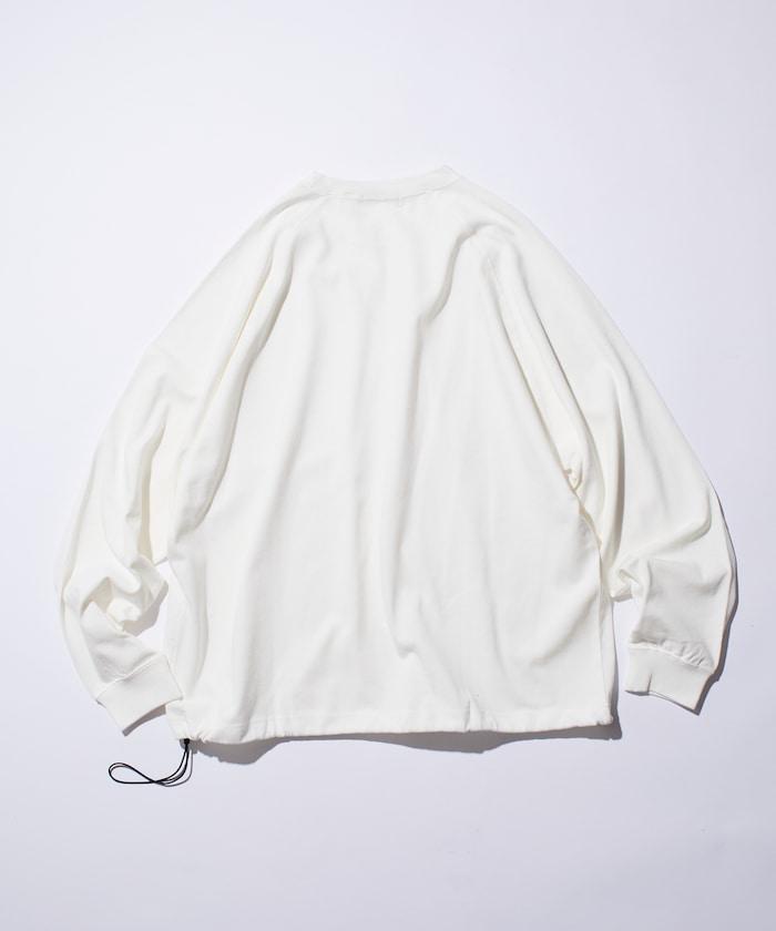 寬鬆版型 美國棉 拼接袖 抽繩 T恤