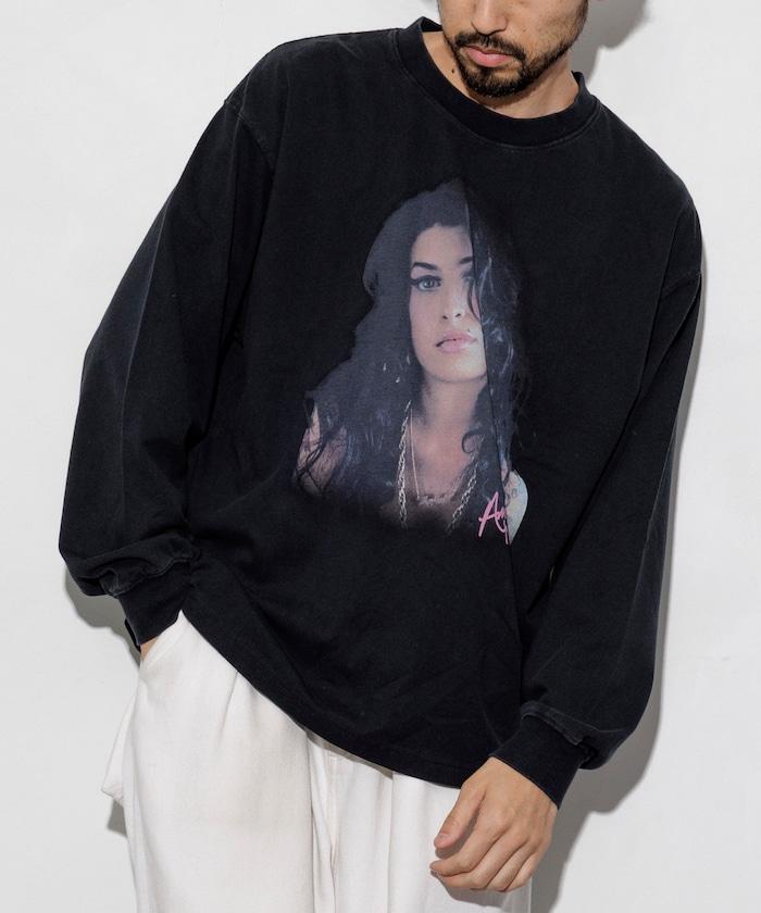 【EXCLUSIVE】 Amy Winehouse 圖案長袖T恤