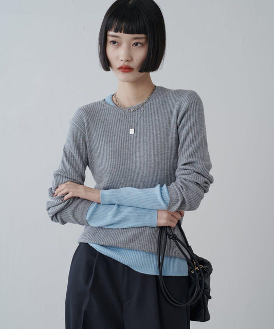 羊毛混紡基礎針織衫
