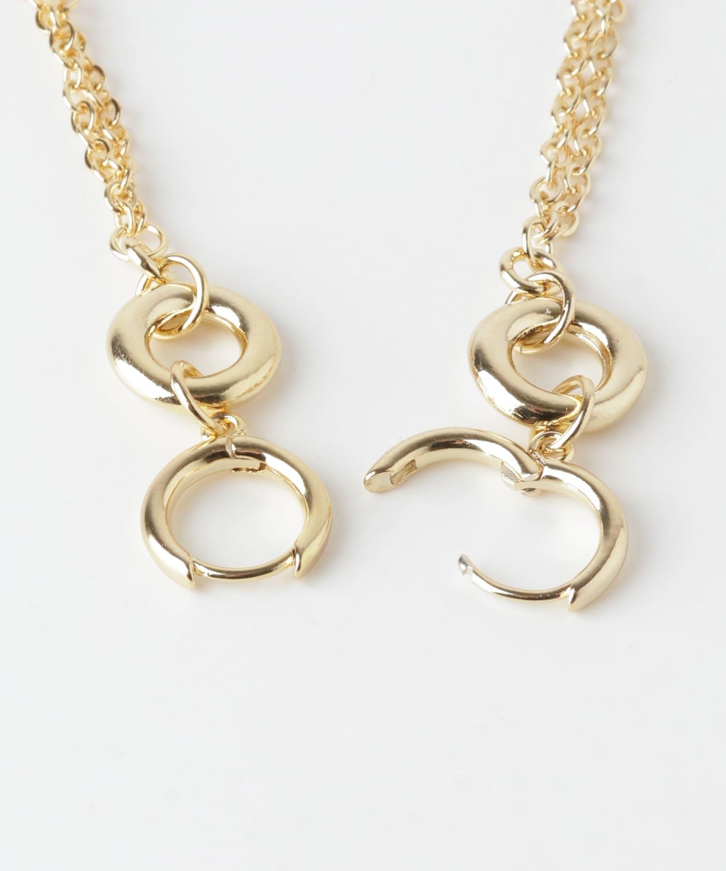 金屬圓環長鏈耳環