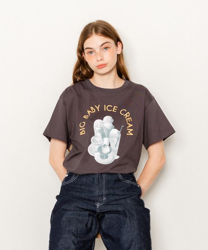 特別款 BIG BABY ICE CREAM 照片印花T恤