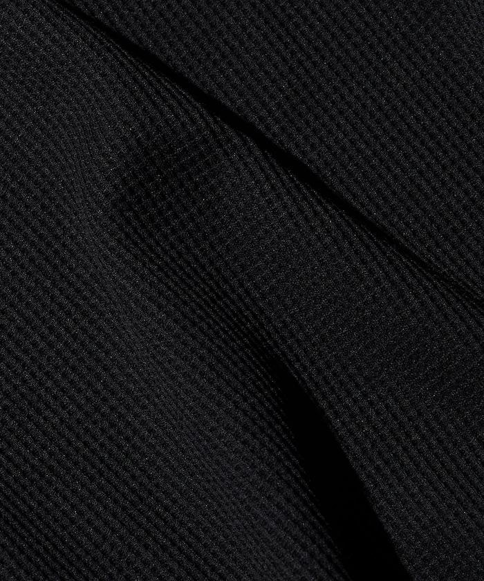 Drymix(R) / 乾爽混紡寬鬆版型華夫格布插肩長袖T恤