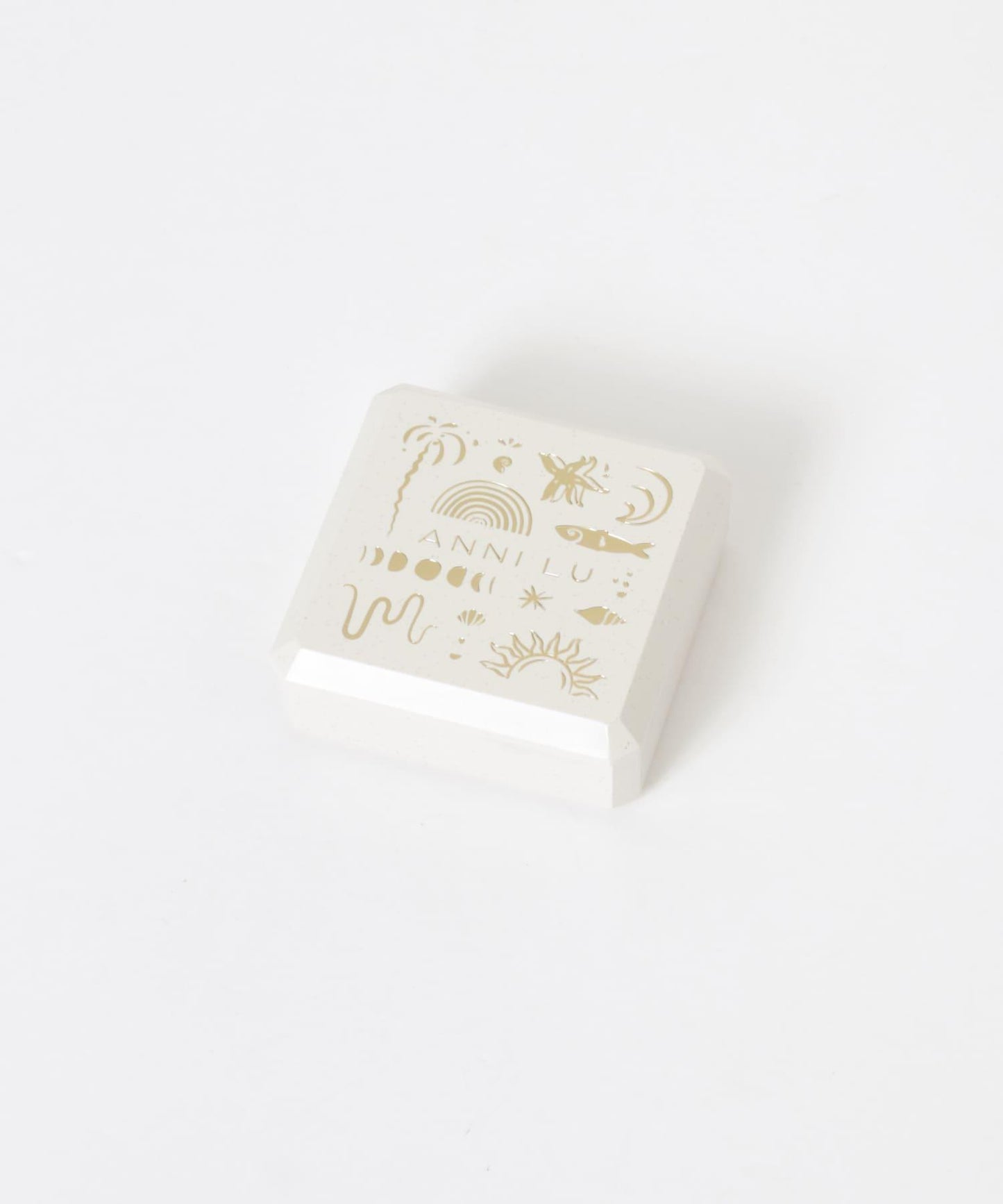 ANNI LU Petit白色波浪圓環耳環