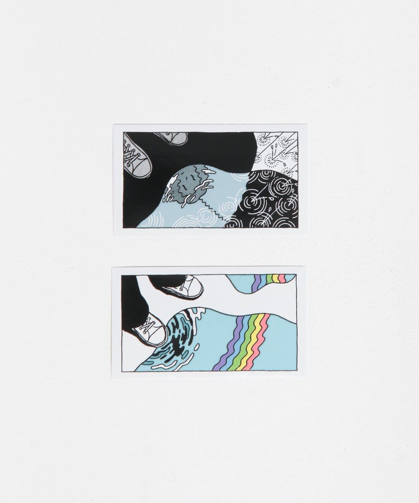 Norikazu Hatta 陀螺水窪貼紙套裝(2枚)
