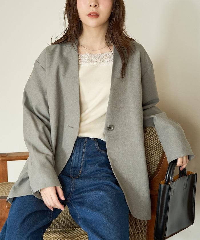 2way蕾絲長袖上衣