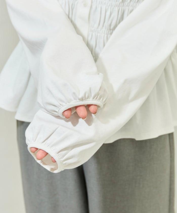 剪裁褶皺紐扣開衫