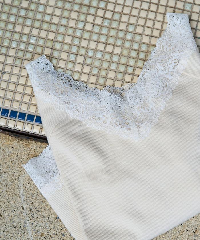 2way蕾絲長袖上衣