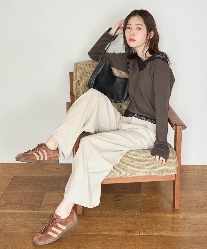 2way蕾絲長袖上衣