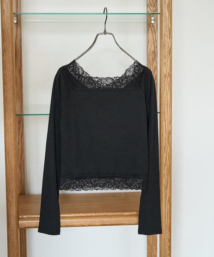 2way蕾絲長袖上衣