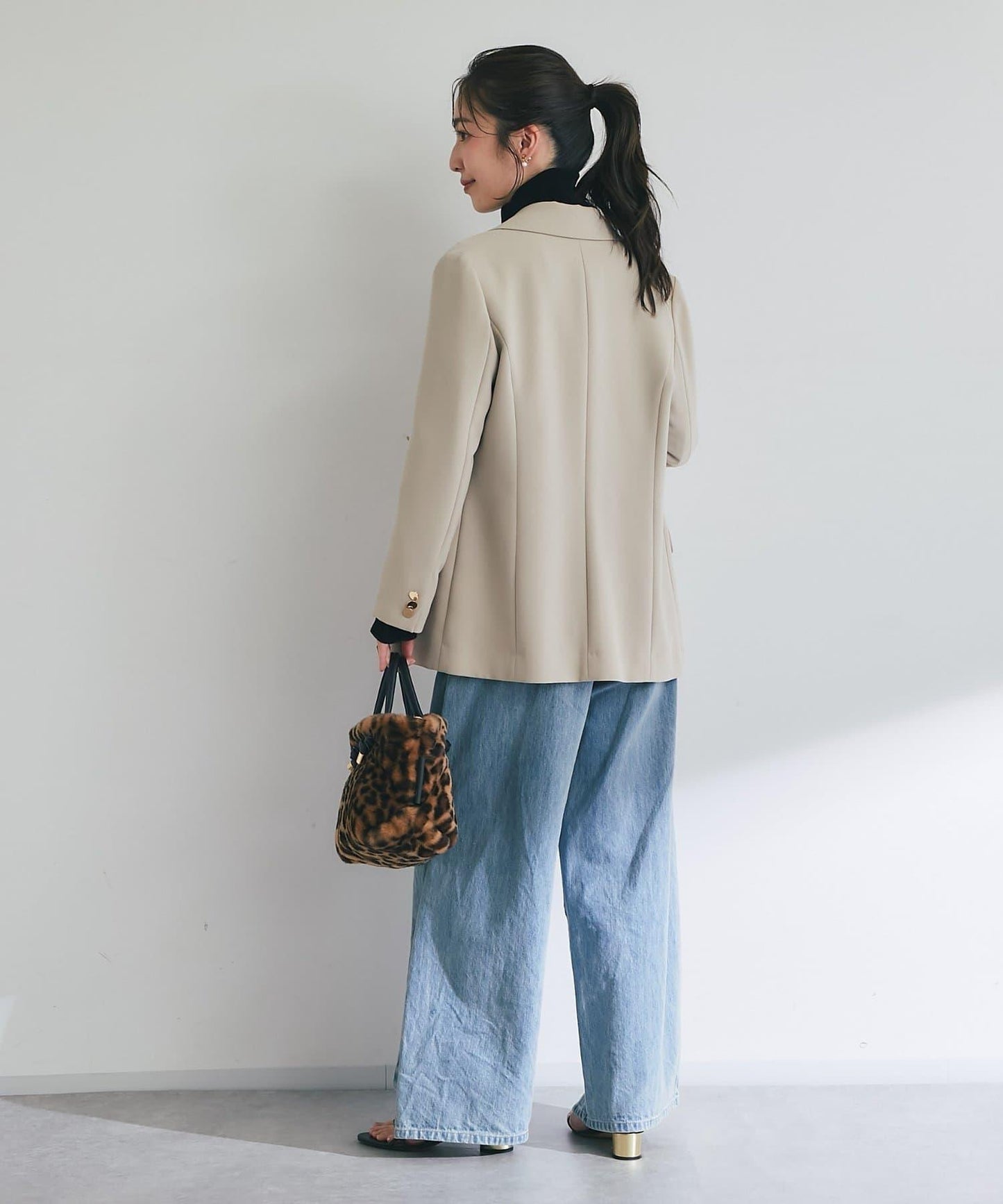 植絨網紗高領打底衫