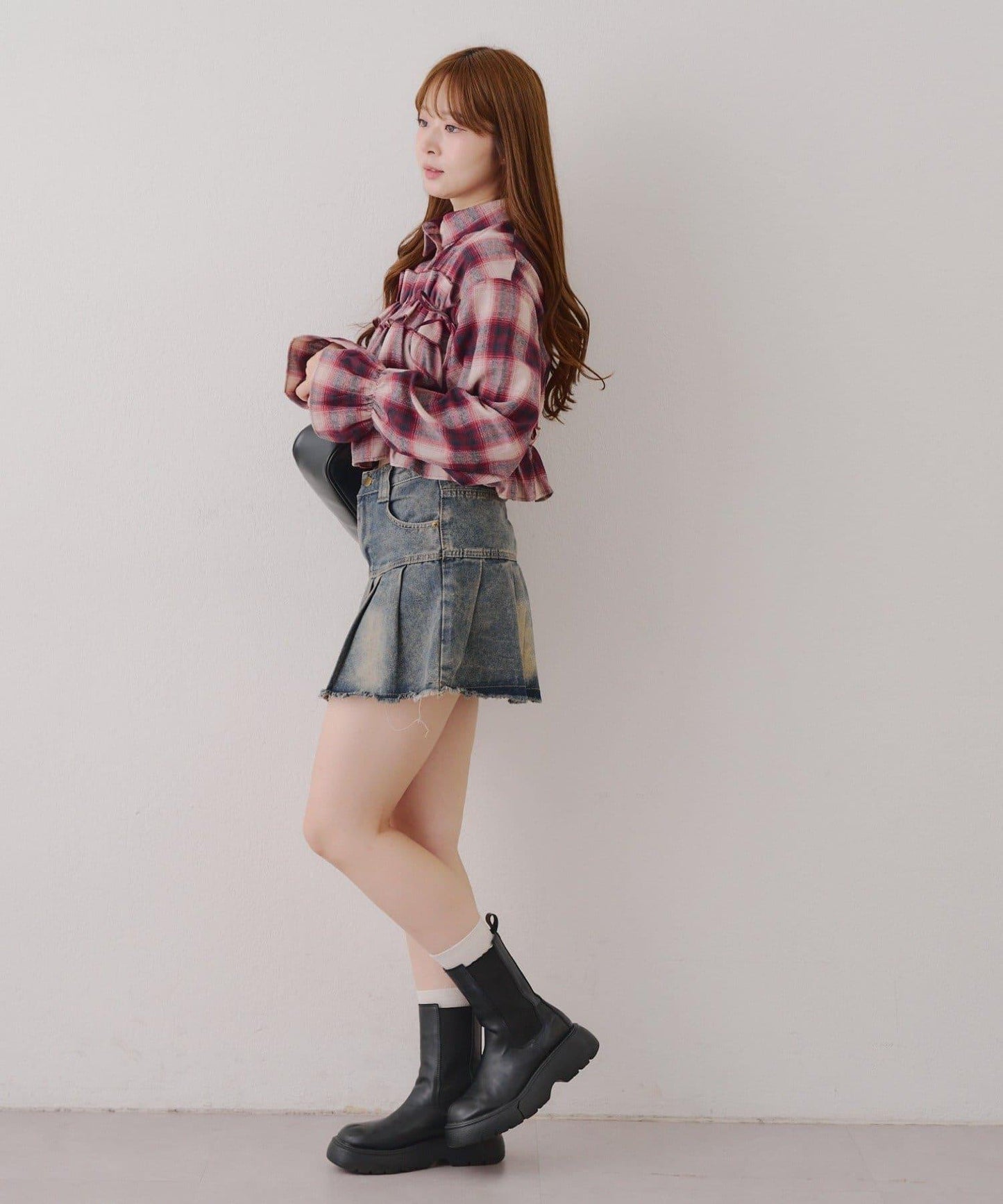 【RMAF】蝴蝶結格子襯衫