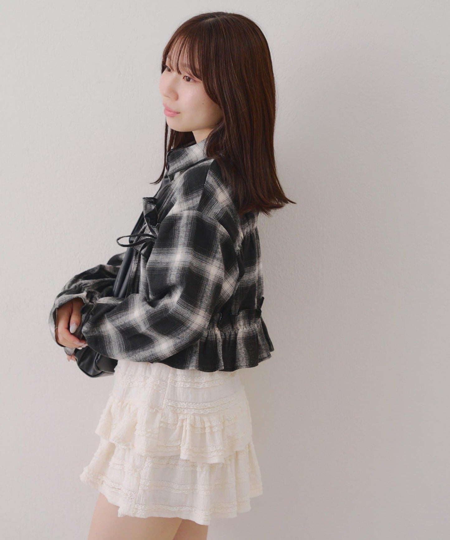 【RMAF】蝴蝶結格子襯衫