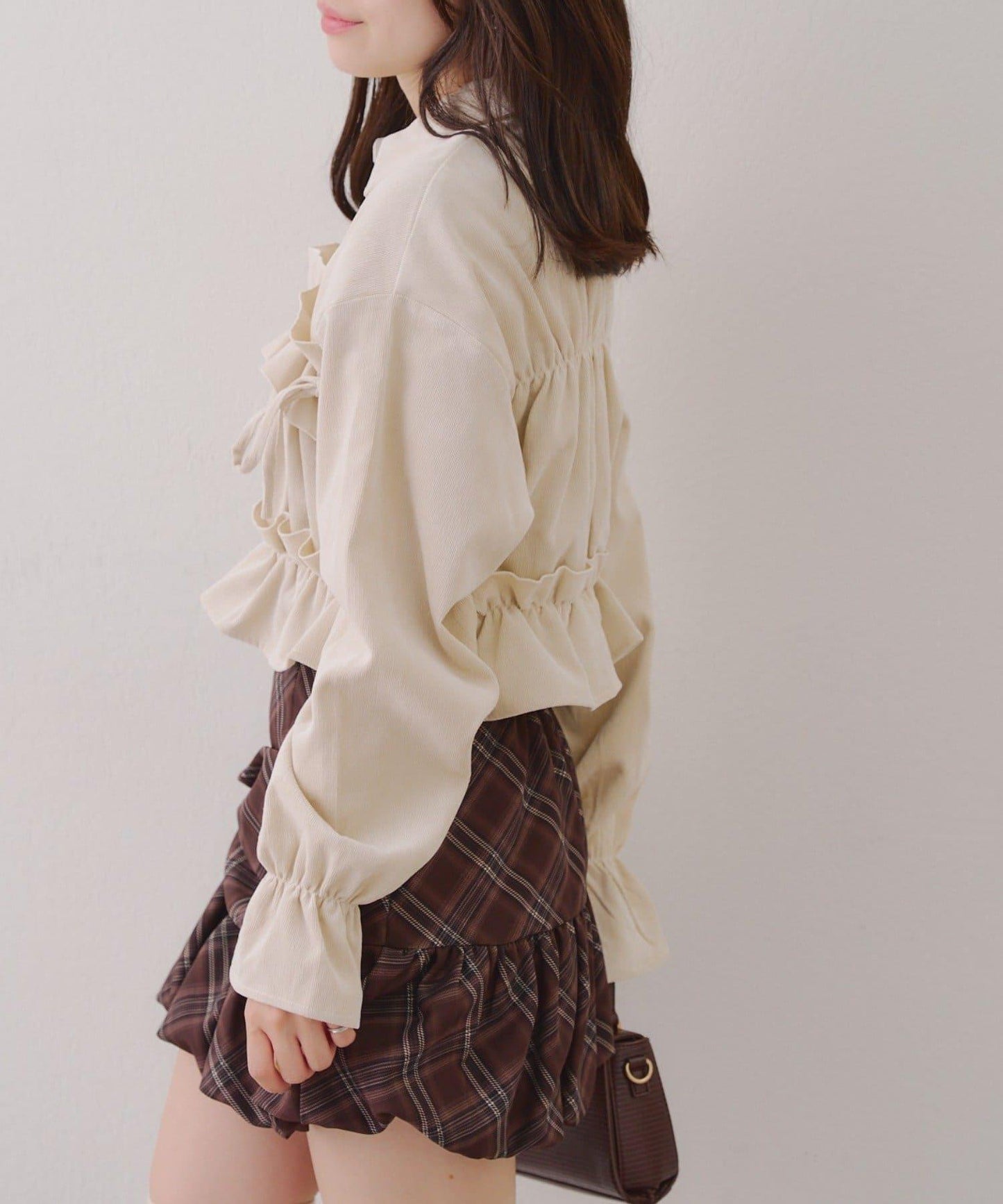 【RMAF】蝴蝶結格子襯衫