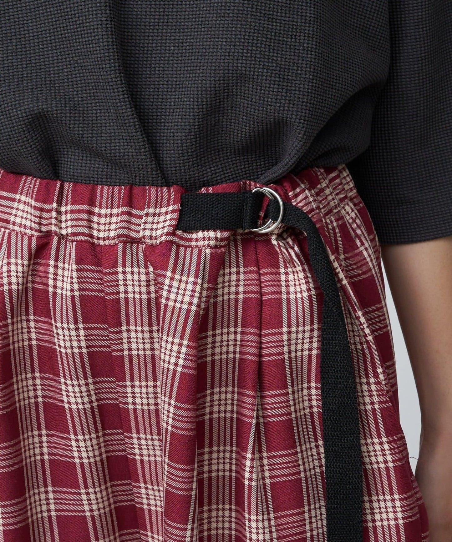 【UNISEX】側邊腰帶寬鬆西裝褲