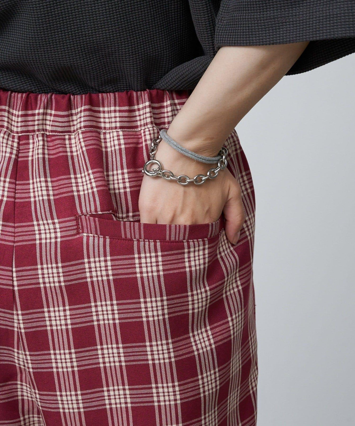 【UNISEX】側邊腰帶寬鬆西裝褲